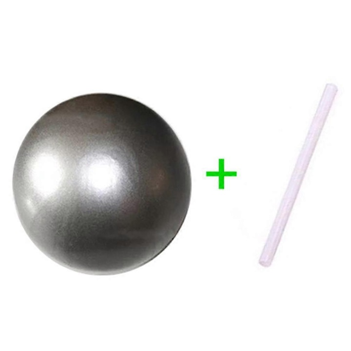 Minge fitness PVC 25cm gri antiderapant rezistent la explozie