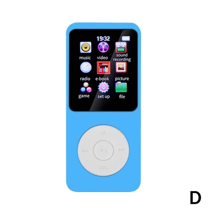 MP3 lejátszó, hordozható, kék, 1.8 inch, 100g
