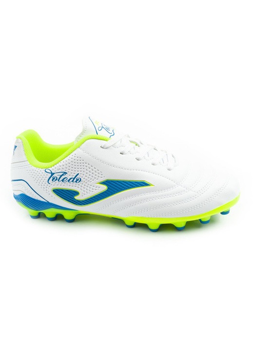 Joma ghete de fotbal crampoane copii Toledo JR 2602 pentru gazon si teren sintetic, Alb