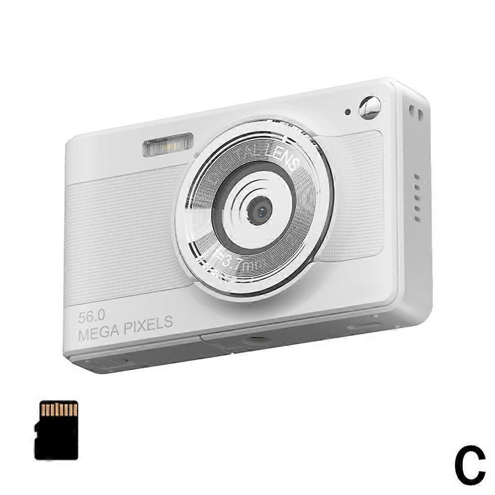 Camera digitala compacta 56MP 16x zoom alb 2.88inch 750mAh