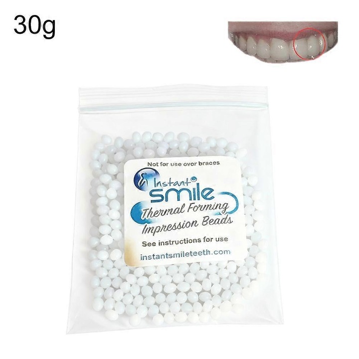 Adeziv pentru proteze dentare (lipici solid), gel solid, aderenta puternica si de lunga durata, ingrediente alimentare non-iritante, Alb, 30g