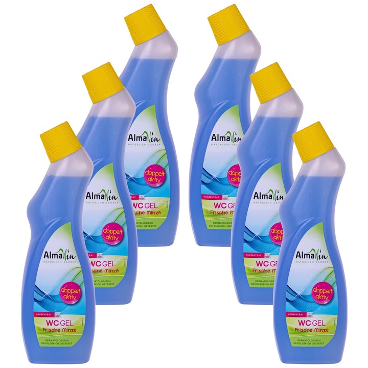 Gél WC Gazdaságos Csomag 6 x 750 ml – Tisztítás, Higiénia és Vízkőoldó Hatás Friss Illattal
