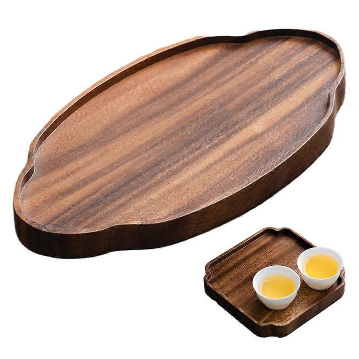 Tava ceai lemn nuc maro 203x14cm set 5 piese