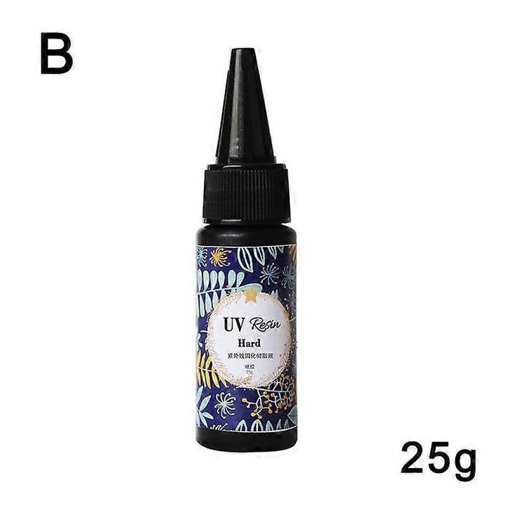 UV ragasztó kemény gyantához, nagyon átlátszó, jó sárgulásállóság, alacsony zsugorodás, átlátszó, 25g