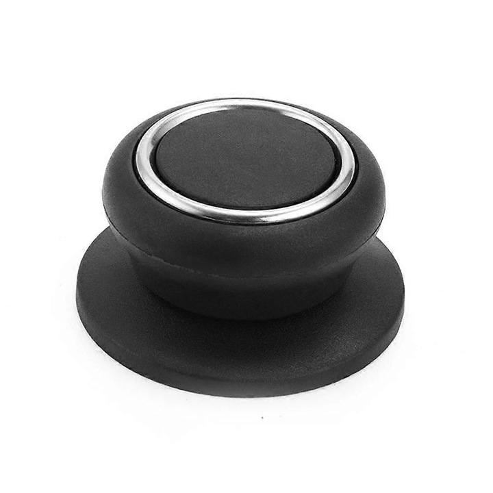 Maner capac oala, bakelit, rezistent la caldura, 6.7x3cm, negru
