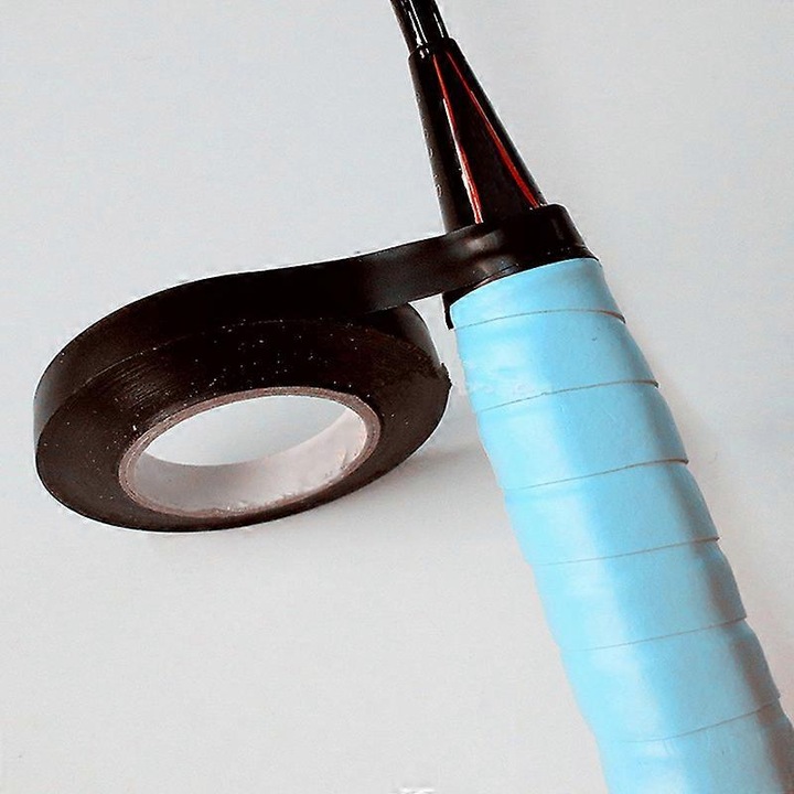 Badminton ütő markolat szigetelőszalag, FY0472 ragasztószalag, vékony, ragasztónyom mentes, 1.0 cm széles, 8 m, Fekete, 1 db