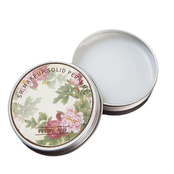 Parfum solid Peony, balsam parfumat portabil tip stick, concentrat de lunga durata, Bujor, 15g