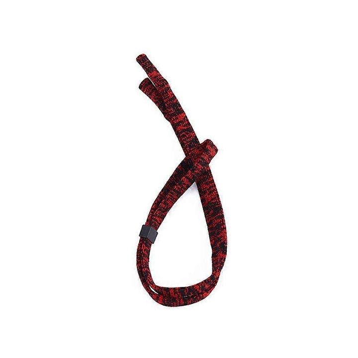 Snur ochelari, rosu/negru, 30cm, poliester