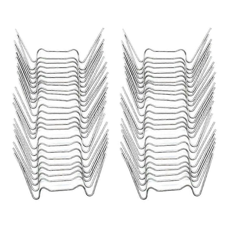 Cleme sticla sera inox 304, set 50 buc, argintiu, 70x45x28mm