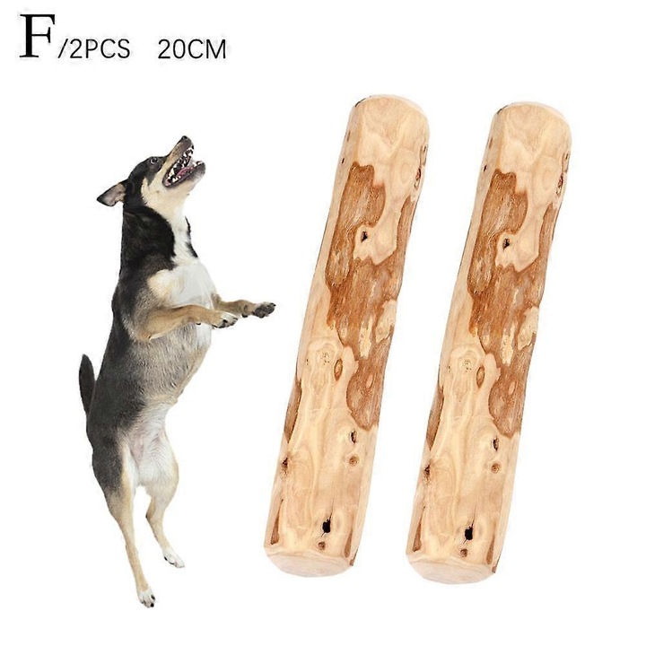 Jucarie de mestecat din lemn pentru caini, 16x25cm, 20cm, set 2 bucati