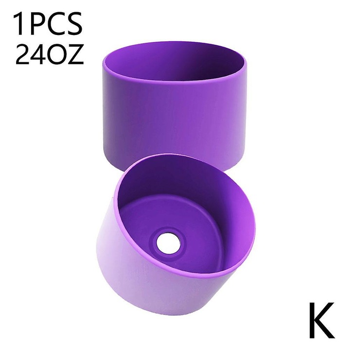 Szilikon tok vizespalackhoz, 24oz 32oz, csúszásmentes, lila