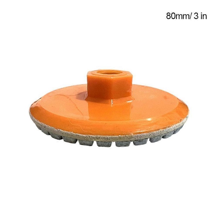 Disc polizare si finisare piatra 8cm portocaliu
