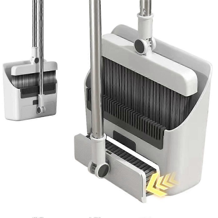 Set curatenie 3 in 1, matura, faras, perie podea, alb, 125cm