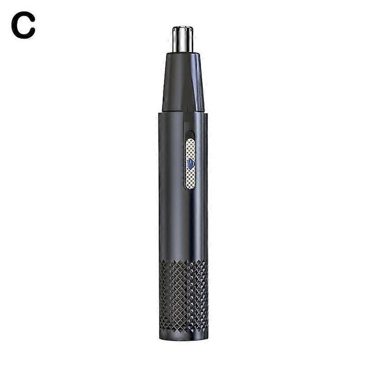 Orrszőrnyíró, USB újratölthető trimmer, 360°-ban forgatható fej, mosható acél penge, vízálló, férfiaknak, fekete, 1 db
