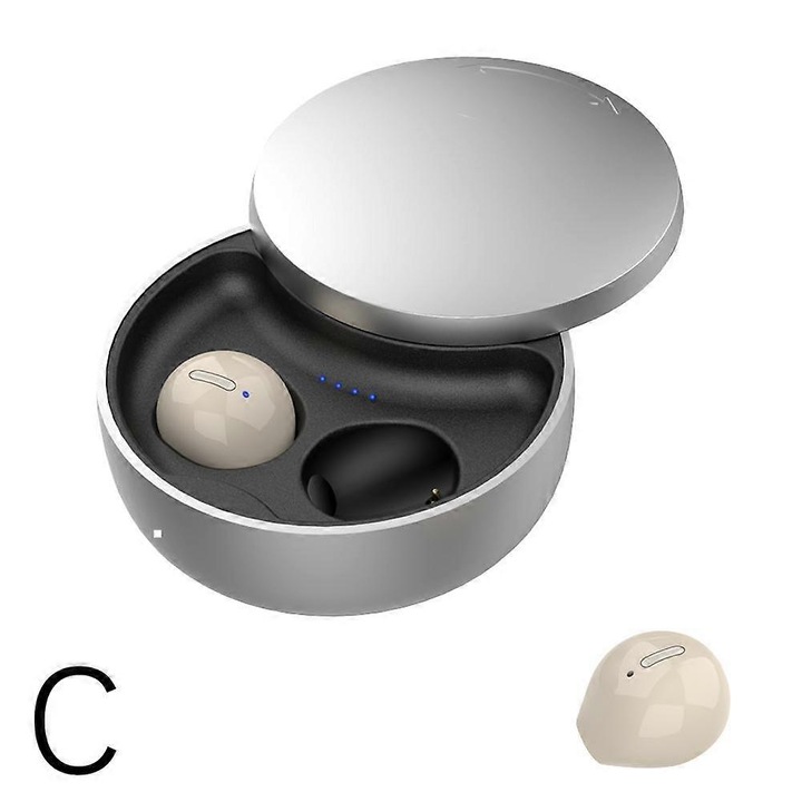 Casti wireless TWS X21S, Bluetooth 5.3, zajcsökkentés, fekete fehér bézs, 350mAh, teljes készlet