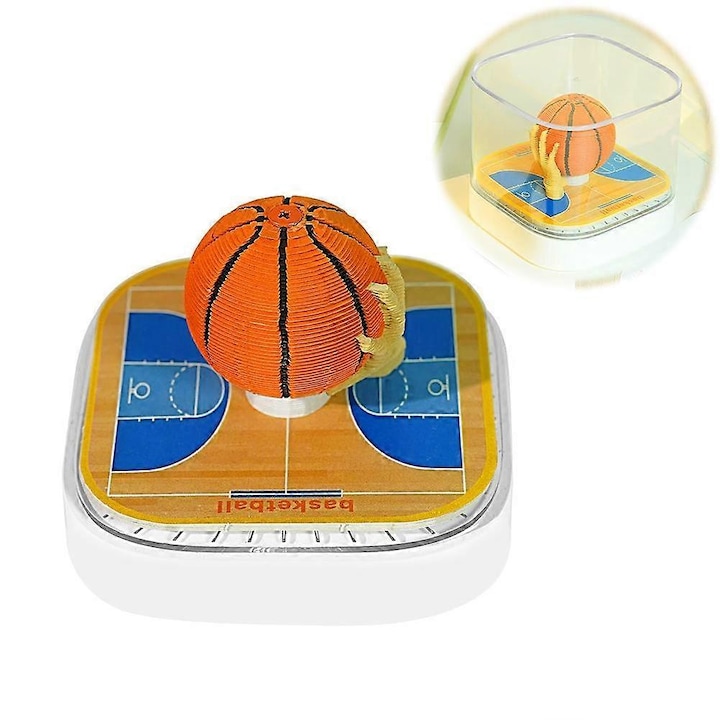 Bloc notes 3D sport, set 2 bucati, multicolor, 8.2x8.2x6.2 cm