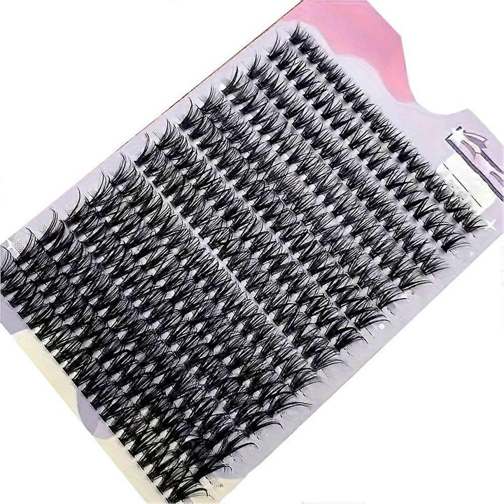 Gene false sintetice, dese si curbate 50D, 140/280 bucati, Negru