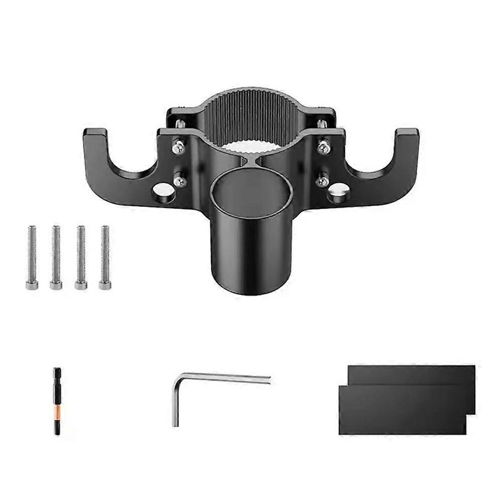 Suport pentru lant remorca si priza 7 pini din aliaj de aluminiu, cu carlige integrate pentru lanturi, montaj robust, Negru, 1 buc
