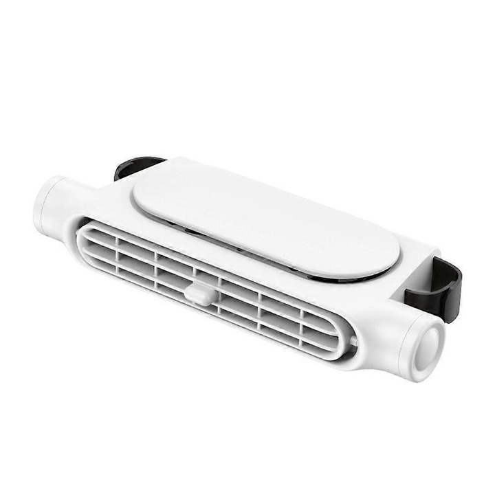 Autó ülés háttámla ventilátor, 3 sebesség, fekete-fehér-bézs, 17.5x7.5x3.4cm