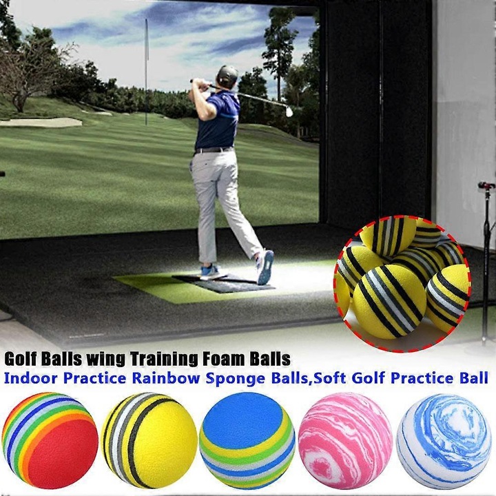Set 10 mingi golf spuma EVA multicolor 4.2cm
