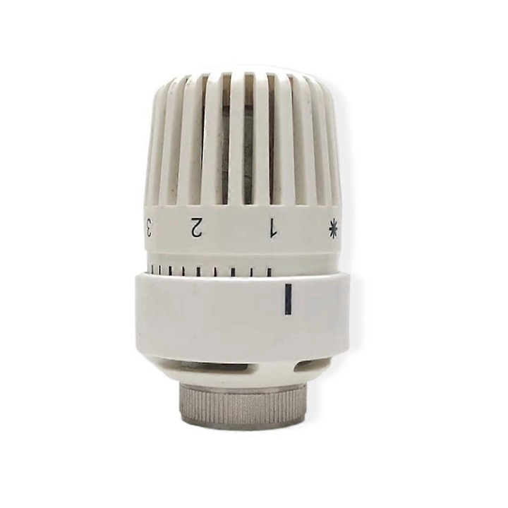 Термостатична глава за радиатор, HVAC Series, регулируем температурен регулатор, PTFE уплътнение, устойчив на корозия, бял