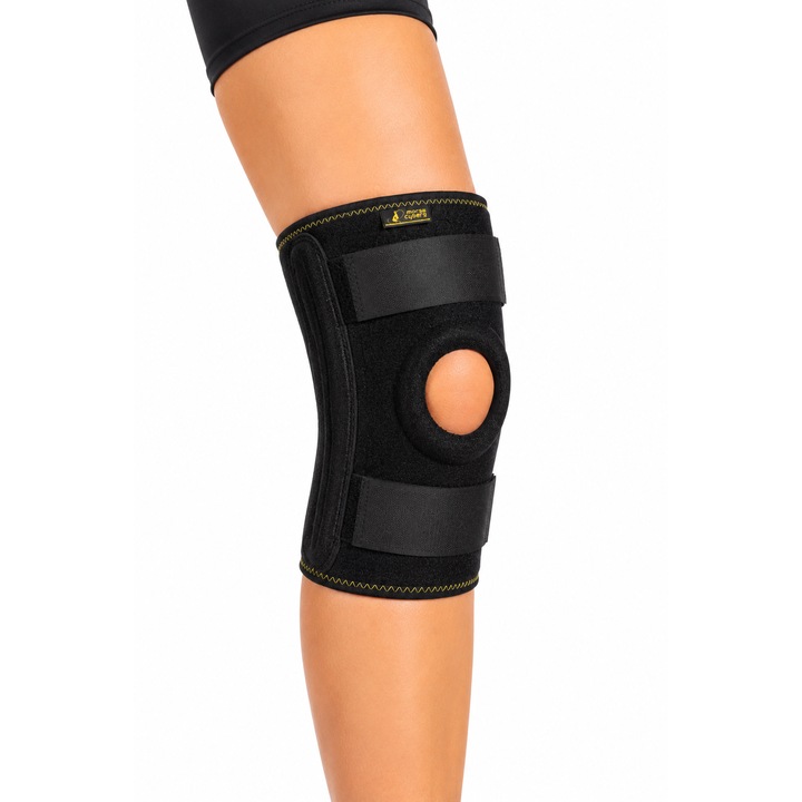 Univerzális Térdrögzítő Patella Támasszal és Rugalmas Sínnel, Kerület 35-52 cm