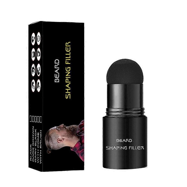 Szakálltöltő és -kontúrozó stift (szakállceruza) Shaping Filler, vízálló, tartós, fekete, 1 db