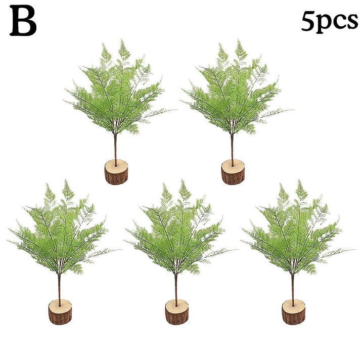 Set 5 plante artificiale feriga Boston verde 45x20x8cm