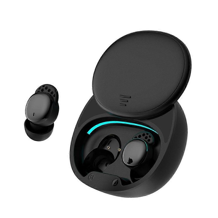 Vezeték nélküli Bluetooth 5.3 fülhallgató, 30 óra üzemidő, fekete, 3g