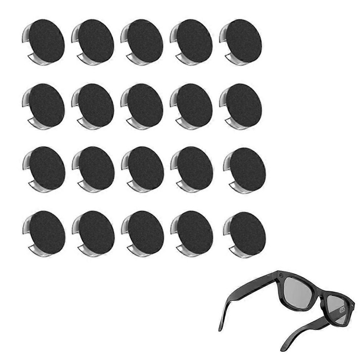 Set stickere folie blocanta LED pentru ochelari smart Meta2, taiate cu laser, acoperire doar LED – 20 buc, Negru