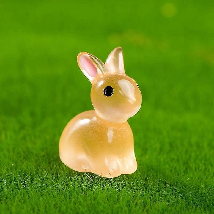 Figurina iepure rasina luminoasa multicolor 2.3x1.4cm