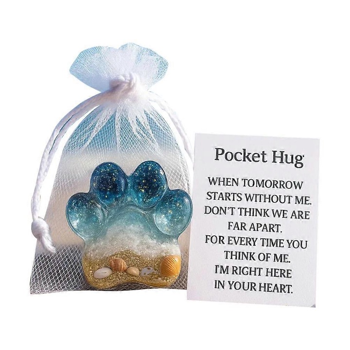 Сувенир мемориал Pocket Hug, смола, Многоцветен, 9 x 6 см