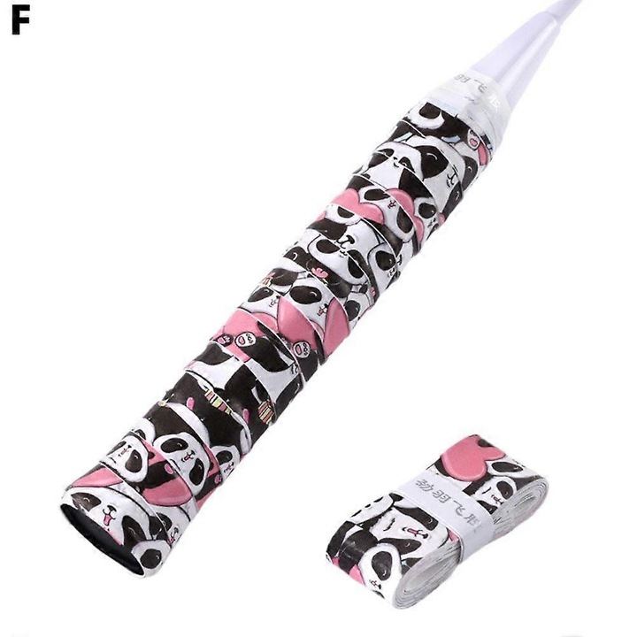 PU ütőmarkolat, csúszásmentes, izzadságelnyelő, Love Panda dizájnnal, többszínű, 115 cm