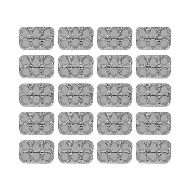 20 db-os alumínium muffin forma készlet 25x3.7x16.7cm ezüst