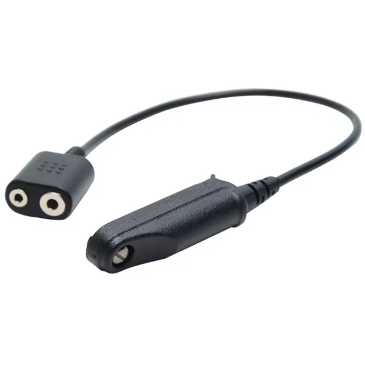 Adapter kábel Baofeng rádióállomásokhoz, Vízálló, Fekete