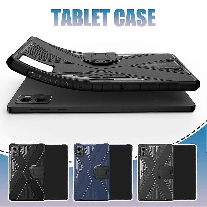 Husa tableta Lenovo Legion Y700 2025 TPU negru albastru gri 100g cu suport stabil