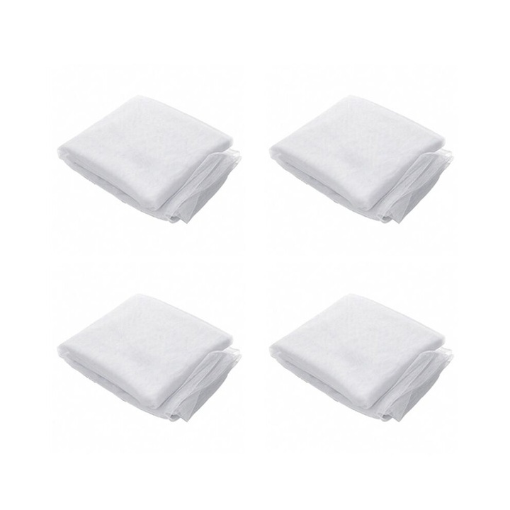 8 db kültéri függöny szett, 1.9x1.5m, fehér, vízálló, strapabíró