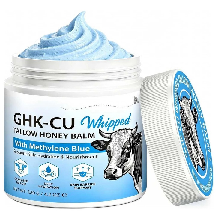 Regeneráló Balzsam Marhafaggyúval, GHK-Cu Peptiddel, Manuka Mézzel és Metilénkékkel, Prémium Formula, NOVA KISS®, 120 g