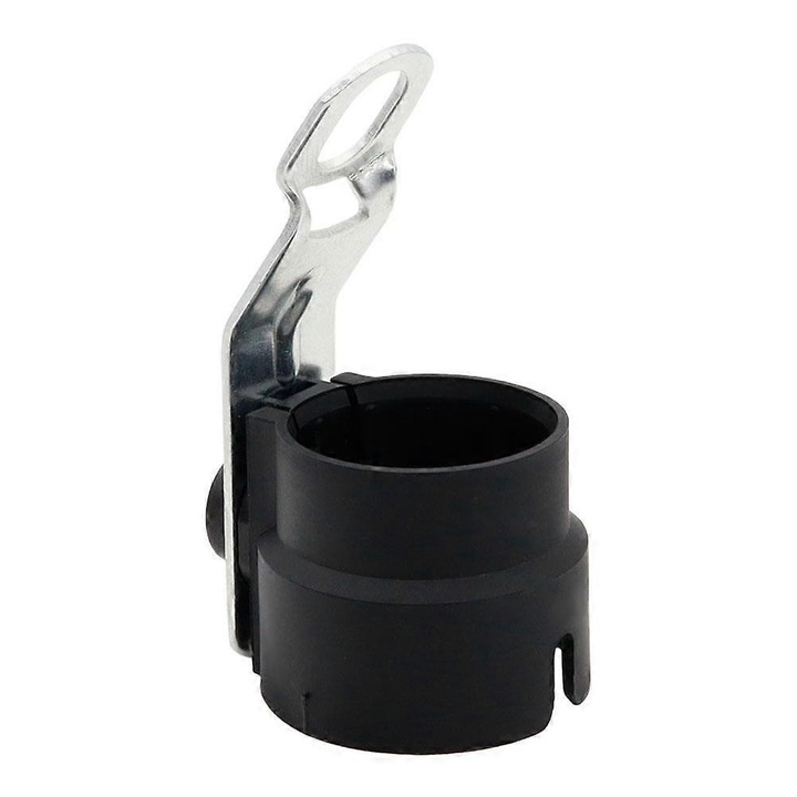 Suport adaptor remorca pentru mufa 7/13 pini, din ABS si metal, cu sistem de blocare si montare pe bara de remorcare, negru, 1 buc
