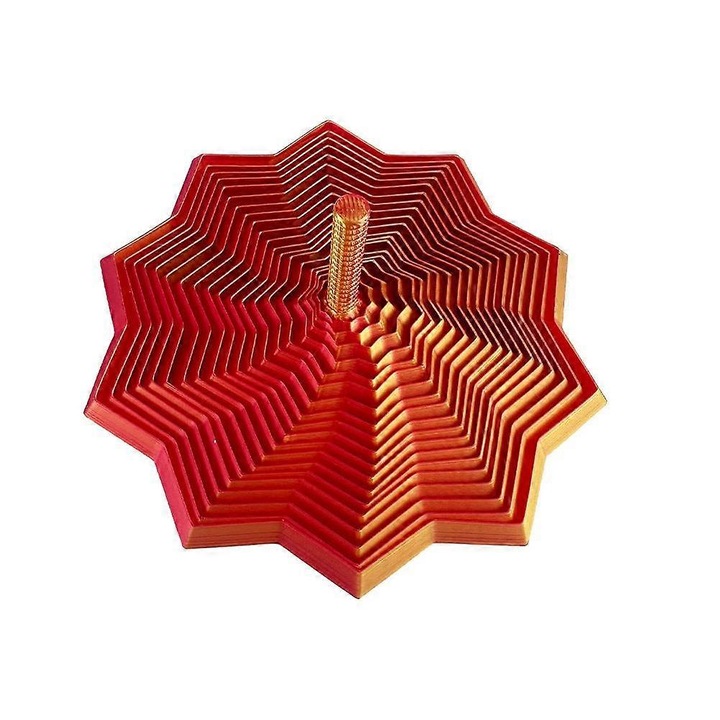 3D отпечатана шестоъгълна играчка PLA червено злато 11x11x5см