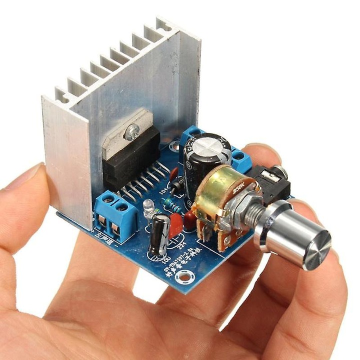 Placa amplificator audio dual channel 15W 12V 50x40x42mm, negru