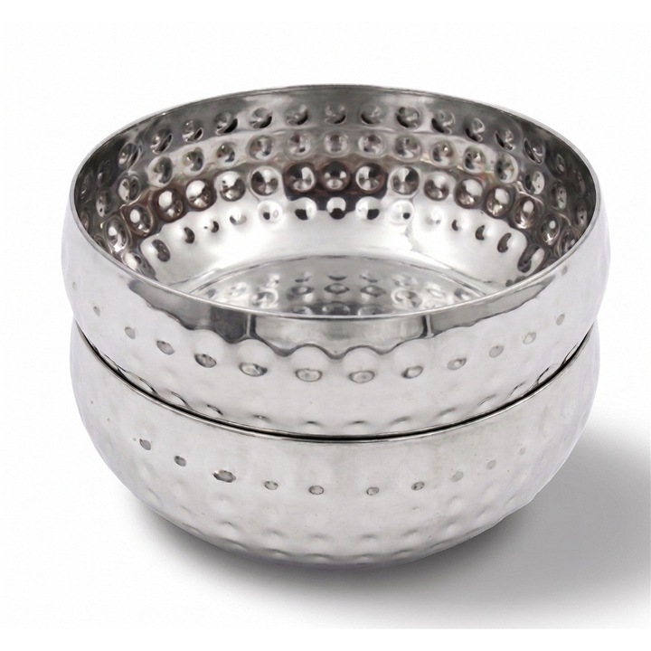 Set 2 boluri din inox, decorative, Dimensiune 14 x 5 cm, Grunberg IGR7065