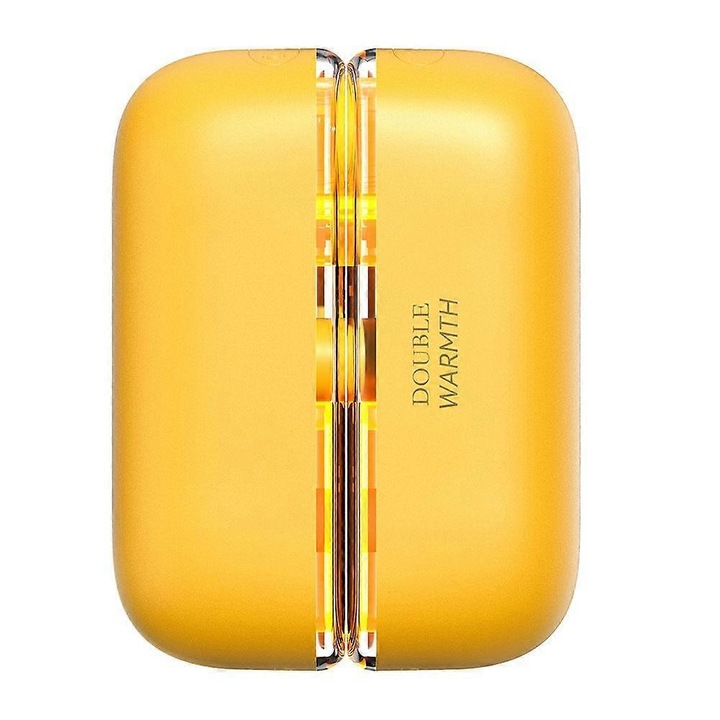 Магнитен нагревател за ръце, 4 степени, жълт, 97x50x30mm, 6000mAh