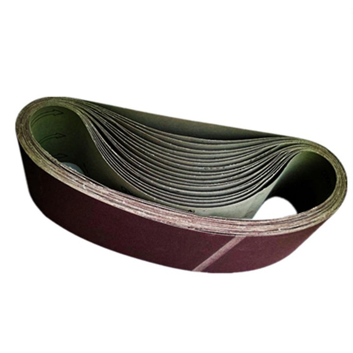 Banda de slefuit / curea de slefuit 100x915 mm, alumina, 1000 grit, rezistenta la uzura, cusatura plata, maro, 1 buc