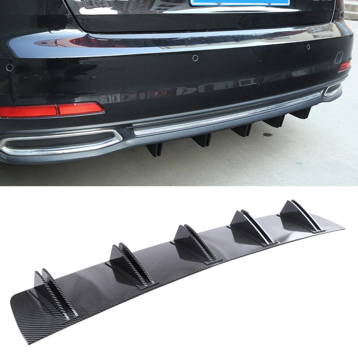 Eleron spate carbon pentru Audi Q2 2016-2025, negru, 120x15cm