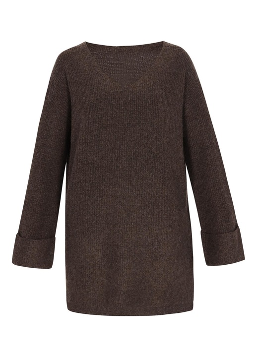 Női pulóver AODA – barna, XL/XXL