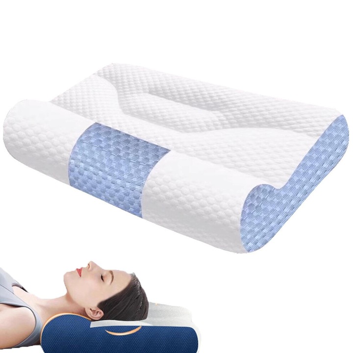 Nyaktámasz párna, libapehely töltet, ergonomikus, C szín