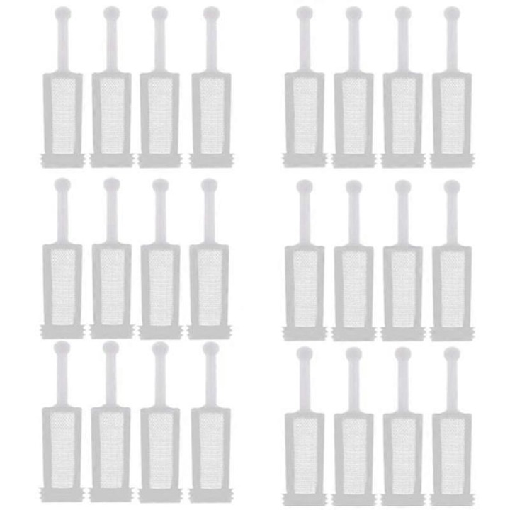 Filtre pentru pistol de vopsit cu alimentare prin gravitatie, plasa fina, de unica folosinta, 36x11 mm, alb, 24 bucati