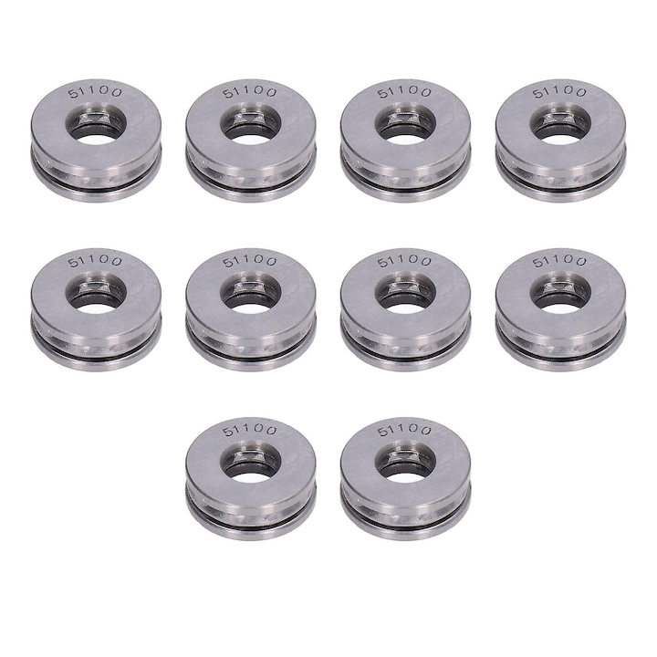 Set 10 rulmenti axial cu bile metalici miniatura, detasabili, precizie inalta, dimensiuni standard