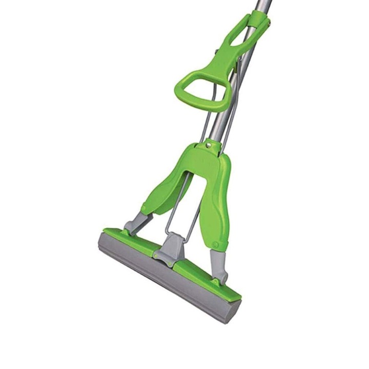 Mop PVA spuma superabsorbant, curatare podele, alb, 120cm